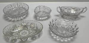 Group Of Vintage Cut Glass Items