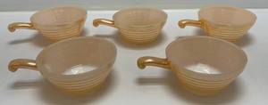 5 Vintage Fire King Lusterware Soup Bowls