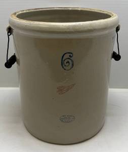 6 Gal. Antique Red Wing Union Stoneware Co. Crock With Dated Dec. 21 st 1915