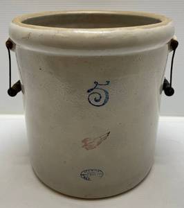 5 Gal. Antique Red Wing Potteries Inc. Crock With No Date