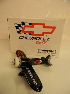 lot 30 image: REVELL-MONOGRAM LIMITED EDITION 1 oF 5000 - CHEVROLET RACING TRAVEL AIR MYSTERY SHIP 132 SCALE  AIRPLANE DIE-CAST METAL BANK - IN BOX - GREAT PIECE - NICE - SEE PICTURES