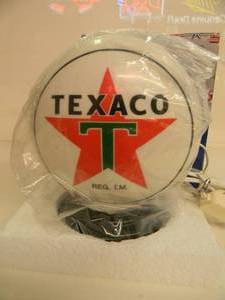 lot 51 image: ENESCO COLLECTIBLE NIGHT LIGHT - TEXACO GAS GLOBE - IN BOX - GREAT PIECE - NICE - SEE PICTURES