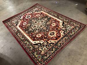 lot 6 image: Bazaar Lenox Red 5 ft. 3 in. x 7 ft. 3 in. Area Rug   Customer Returns See Pictures