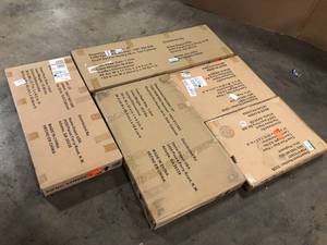 lot 7 image: Lot of Husky 2-Pack Steel Shelf Set in Black (36 in. W x 21 in. D) for Ready-to-Assemble 36 in. Garage Gear Cabinet   Customer Returns See Pictures