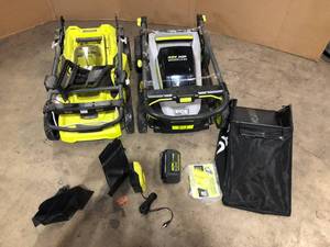 lot 20 image: Lot of Assorted Ryobi Lawn Mowers  Customer Returns See Pictures