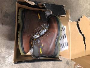lot 40 image: DEWALT Mens Titanium WPPT Waterproof 6 in. Work Boots- Soft Toe- Brown 10(W)   Customer Returns See Pictures