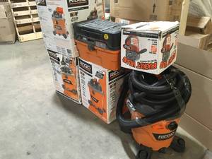 lot 5 image: Lot of Assorted Ridgid Shop Vacs various models and conditions Customer Returns See Pictures