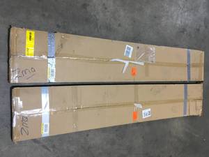 lot 7 image: Lot of 2 Kimberly Bay 24 in. x 80 in. 24 in. Clear 6-Panel Solid Core Unfinished Wood Interior Closet Bi-Fold Door Customer returns