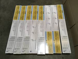 lot 35 image: Lot of Hampton Bay 3-Light White Pinhole Cylinder Linear Track Lighting Kit Customer Returns See Pictures