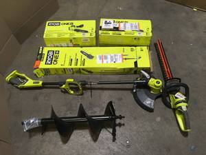 lot 45 image: Lot of Mixed Lawn Care Items Various Models and Conditions Customer Returns See Pictures
