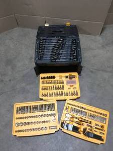 lot 50 image: GEARWRENCH 14 in. and 38 in. Drive 90-Tooth Standard and Deep SAEMetric Mechanics Tool Set in 3-Drawer Storage Box (232-Piece)     Customer Returns See Pictures