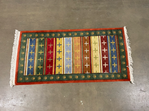 lot 390 image: Turkish Style Tribal Modern Wool Rug
