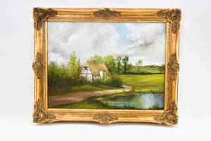 lot 316 image: Raymond Price Painting of a Cottage