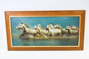 lot 323 image: Painting of a Herd of Horses