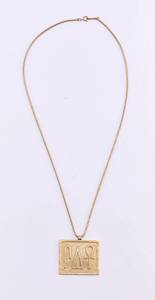 lot 80 image: Vintage DOrlan Egyptian Revival Gold Necklace