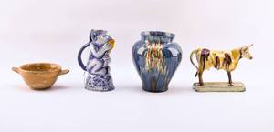 lot 91 image: 4 19th c. European Ceramic Objects