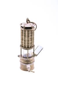lot 97 image: Antique Wolf Brass Safety Lamp, Mining or Nautical Lamp