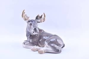 lot 132 image: Royal Copenhagen Moose Figurine
