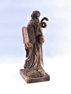 lot 109 image: Peter Salefsky Carved Wood Sculpture of Moses