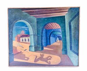 lot 118 image: Surrealist Painting