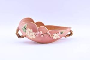 lot 14 image: Roseville Pottery Apple Blossom 329 Bowl 10