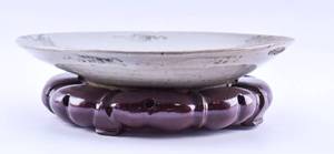 lot 178 image: Antique Chinese Porcelain with Wood Stand