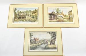 lot 398 image: 3 Pimpernel English Villages Placemats