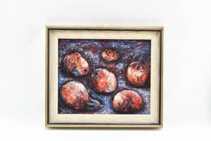 lot 364 image: Alfred Dujour Original Painting on Board of Fruit