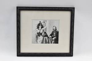 lot 369 image: Malcolm Bucknall Custer Considers Women in the Army Ink on Paper