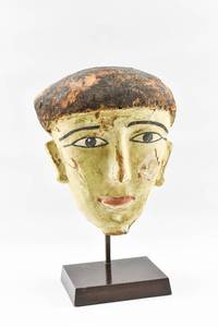 lot 59 image: Polychrome Wood Egyptian Style Mask