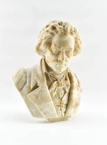 lot 3 image: Alabaster Beethoven Bust