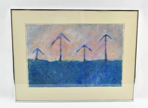 lot 213 image: Jack Dale Tree Series - Forest Fire Painting