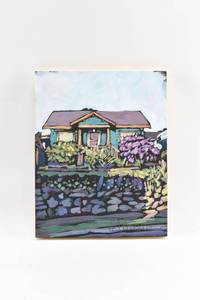 lot 345 image: Kat Corrigan Tiny Seattle House Original Painting