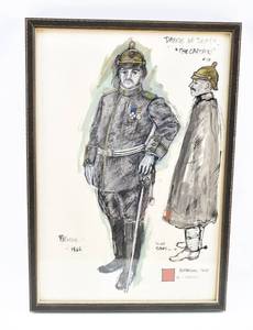 lot 306 image: 1966 Dance of Death The Captain #10 Original Mixed Media Fashion Artwork