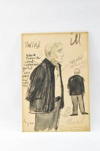 lot 307 image: Snyder The Visit Fashion Sketch Watercolor Painting