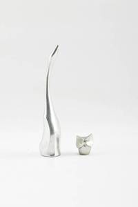 lot 421 image: Two Modernist Metal Bird Figures