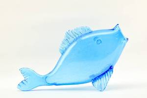 lot 40 image: Large Blue Glass Fish