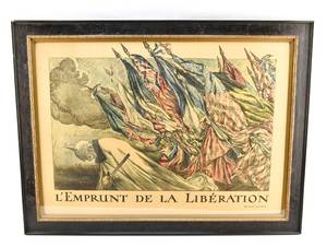 lot 29 image: Jules Abel Faivre WWI French Poster 1918