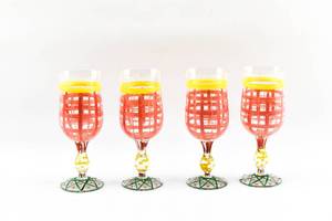 lot 44 image: 4 Tracy Porter 1999 Painted Goblets