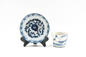 lot 242 image: Antique Chinese Porcelain Ming Dynasty Saucer & Cup