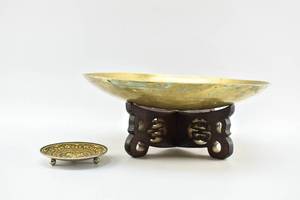 lot 244 image: 2 Decorated Brass Plates