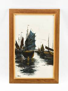 lot 280 image: Painting of Boats