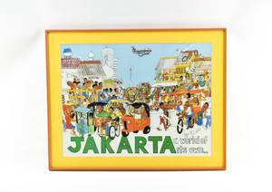 lot 282 image: Vintage Tony Biddle Jakarta Poster