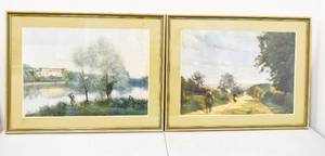 lot 283 image: 2 Jean Baptiste Camille Corot Prints