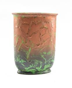 lot 54 image: Brown Oval Ceramic Vase