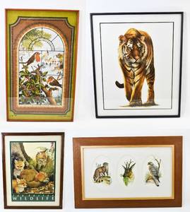 lot 322 image: 4 Wildlife Prints