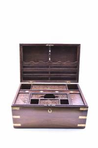 lot 24 image: Rosewood Writing Box with Brass Fittings (Locked)
