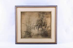 lot 51 image: Frank Sampson Ship of Fools Etching