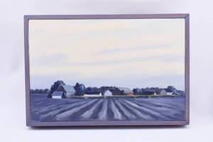 lot 60 image: Gail Kern Sagaponack Dusk Painting on Board 20th c.