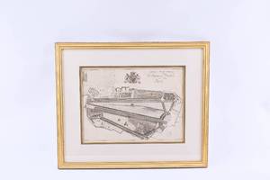 lot 107 image: 18th c. Engraving of Plan of St Jamess Palace and Park